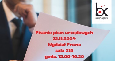 Warsztat z Pisania pism urzędowych