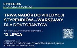 Rusza VIII edycja stypendiów dla doktorantów